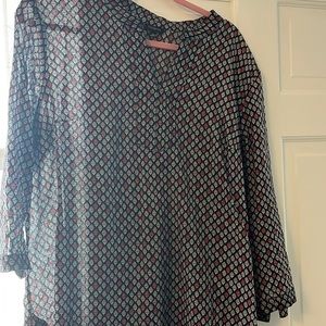 Talbots lightweight blouse. V neck. 3/4 slit sleeve